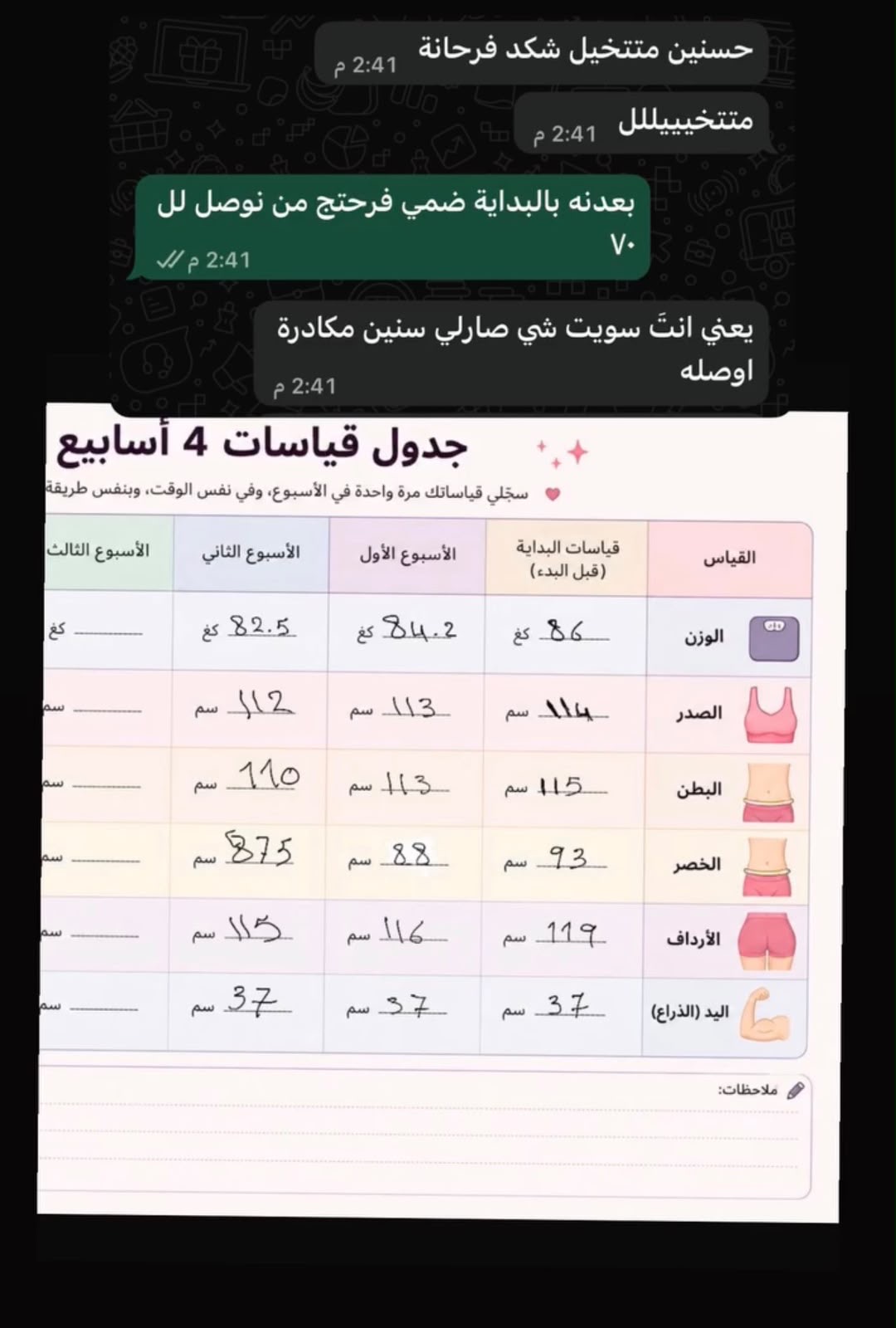 رسالة من أحد المتدربين